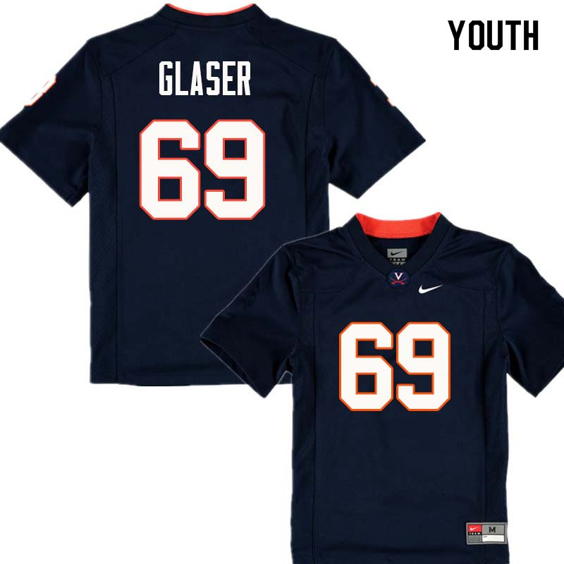 Youth #69 Chris Glaser Virginia Cavaliers College Football Jerseys Sale-Navy